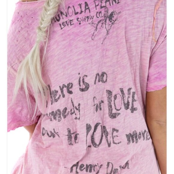 Pink Graphic Off-Shoulder Dress - Picture 2 of 10